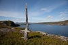 Blick auf den riesigen See Tjeggelvas