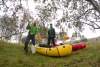 Die Packrafts sind aufgeblasen und wir bereit um in See zu stechen