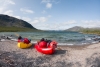 Dank Rückenwind kamen wir im grossen See Bartávrre rasch vorwärts und strandeten an einer kleinen Bucht