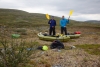 Die Packrafts sind aufgeblasen und bereit für die erste Paddeletappe