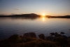 Sonnenuntergang am See Bajimus Rádvujávri